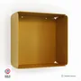 Etagères - ÉTAGÈRE CUBE MURALE EN ACIER AVEC FOND AMÉTHYSTE - DECO-GEM