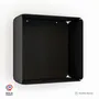 Etagères - ÉTAGÈRE CUBE MURALE EN ACIER AVEC FOND AMÉTHYSTE - DECO-GEM
