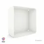 Etagères - ÉTAGÈRE CUBE MURALE EN ACIER AVEC FOND AMÉTHYSTE - DECO-GEM