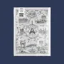 Services - PSG poster - Parisian allegory on a white background by Octave Marsal - ONEART ÉDITIONS