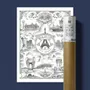 Services - PSG poster - Parisian allegory on a white background by Octave Marsal - ONEART ÉDITIONS