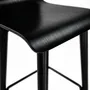 Tabourets - Tabouret de bar LUKA W en chêne noir - DELTA