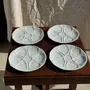 Assiettes de réception - Lot de 4 assiettes à huîtres Limoges France D25 - OFFICE OBJETS