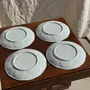 Assiettes de réception - Lot de 4 assiettes à huîtres Limoges France D25 - OFFICE OBJETS
