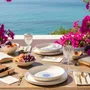 Assiettes au quotidien - Assiette de service Celeste Mare - LALI DESIGN STUDIO