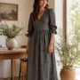 Prêt-à-porter - Robe longue à ourlet volanté - I WAS A SARI