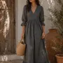 Prêt-à-porter - Robe longue à ourlet volanté - I WAS A SARI