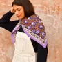 Foulards et écharpes - Grand Foulard en blockprint indien - BYZANTINE