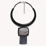Jewelry - Lapis lazuli & black lip tork necklace - Calypso - NATURE BIJOUX