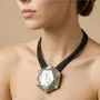Jewelry - Plastron necklace with black lip pendant - Vendome - NATURE BIJOUX