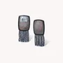 Jewelry - Rectangle clips earrings with lapis dangles - Calypso - NATURE BIJOUX