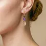 Jewelry - 3 beads pendant earrings smocky quartz - Belle De Nuit - NATURE BIJOUX
