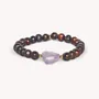 Jewelry - FWP stretch bracelet with raw amethyst - Belle De Nuit - NATURE BIJOUX