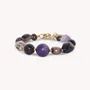 Jewelry - Adjustable bracelet with garnet, amethyst, FWP & smaky quartz - Belle De Nuit - NATURE BIJOUX