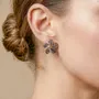 Jewelry - Brown lip big studs earrings - Belle De Nuit - NATURE BIJOUX