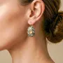Jewelry - Oval french hook earrings with capiz inlay - Kinshasa - NATURE BIJOUX