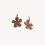 Jewelry - Brown lip flower french hook earrings - Belle De Nuit - NATURE BIJOUX