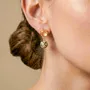 Jewelry - Small post earrings with jasper dangle - Kinshasa - NATURE BIJOUX