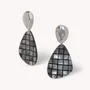 Jewelry - Silvered post earrings with dangle - Rivoli - NATURE BIJOUX