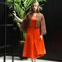 Prêt-à-porter - Une veste structurée en termeh orange tissé avec du coton naturel - DASTHAA