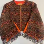 Prêt-à-porter - Une veste structurée en termeh orange tissé avec du coton naturel - DASTHAA