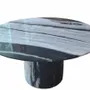 Tables de jardin - Table à manger - 150X150X75cm - Ocel - Marbre Panda - STONE VALLEY