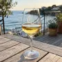 Glass - Seaside glass with sailboat motif - VAGABONDE INTERNATIONAL