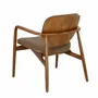 Armchairs - Taupe leatherette and walnut - ANGEL CERDÁ