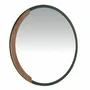 Mirrors - Round Green MDF wood wall mirror - ANGEL CERDÁ