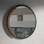 Mirrors - Round Green MDF wood wall mirror - ANGEL CERDÁ