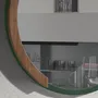 Mirrors - Round Green MDF wood wall mirror - ANGEL CERDÁ