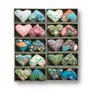 Home fragrances - 10 Assorted Boxes of 2 Cotton Lavender Hearts - Morris Collection - LIME TREE DESIGN