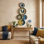 Autres décorations murales - Charme méditerranéen : ensemble de 5 assiettes murales en osier faites - SARMAL DESIGN