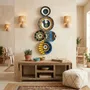 Autres décorations murales - Charme méditerranéen : ensemble de 5 assiettes murales en osier faites - SARMAL DESIGN