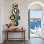 Autres décorations murales - Charme méditerranéen : ensemble de 5 assiettes murales en osier faites - SARMAL DESIGN
