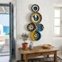 Autres décorations murales - Charme méditerranéen : ensemble de 5 assiettes murales en osier faites - SARMAL DESIGN