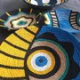 Autres décorations murales - Charme méditerranéen : ensemble de 5 assiettes murales en osier faites - SARMAL DESIGN