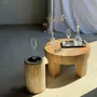 Tables basses - Coffee table, table basse quadripode en manguier massif monoxyle - OFFICE OBJETS