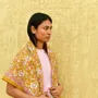 Scarves - Large hand printed Indian blockprint scarf - BYZANTINE