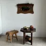 Mirrors - Small antique Indonesian organic teak wall mirror 75x45 - OFFICE OBJETS