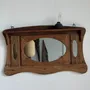 Mirrors - Small antique Indonesian organic teak wall mirror 75x45 - OFFICE OBJETS