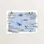 Affiches - Les îles Chausey - Affiche 40 x 30 cm - TABLE À CARTES