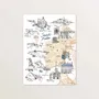 Affiches - Carte de Saint-Malo intramuros - Affiche 30 x 40 cm - TABLE À CARTES