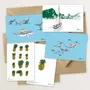 Card shop - Set of 5 postcards — Exploring Moorea - TABLE À CARTES
