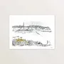 Affiches - Saint-Malo, vue depuis le Grand Bé - Affiche 40 x 30 cm - TABLE À CARTES
