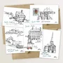Carterie - 5 cartes postales : le tour de Saint-Malo intramuros - TABLE À CARTES