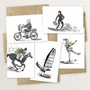 Card shop - Set of 5 birthday cards — Special delivery! - TABLE À CARTES