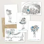 Card shop - Set of 5 postcards — Words of the sea - TABLE À CARTES