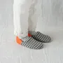 Socks - JAPAN MADE Reversible room shoes / Houndstooth Check × Two Face - MERIPPA