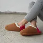Chaussettes - JAPAN MADE Reversible room shoes / Quarter Knit × Sheep Boa - MERIPPA